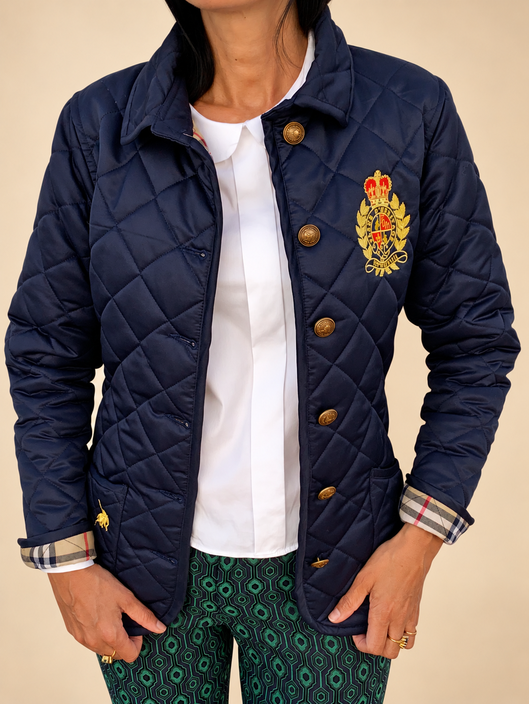 Steppjacke Navy Damen Übergangsjacke – Bild 5