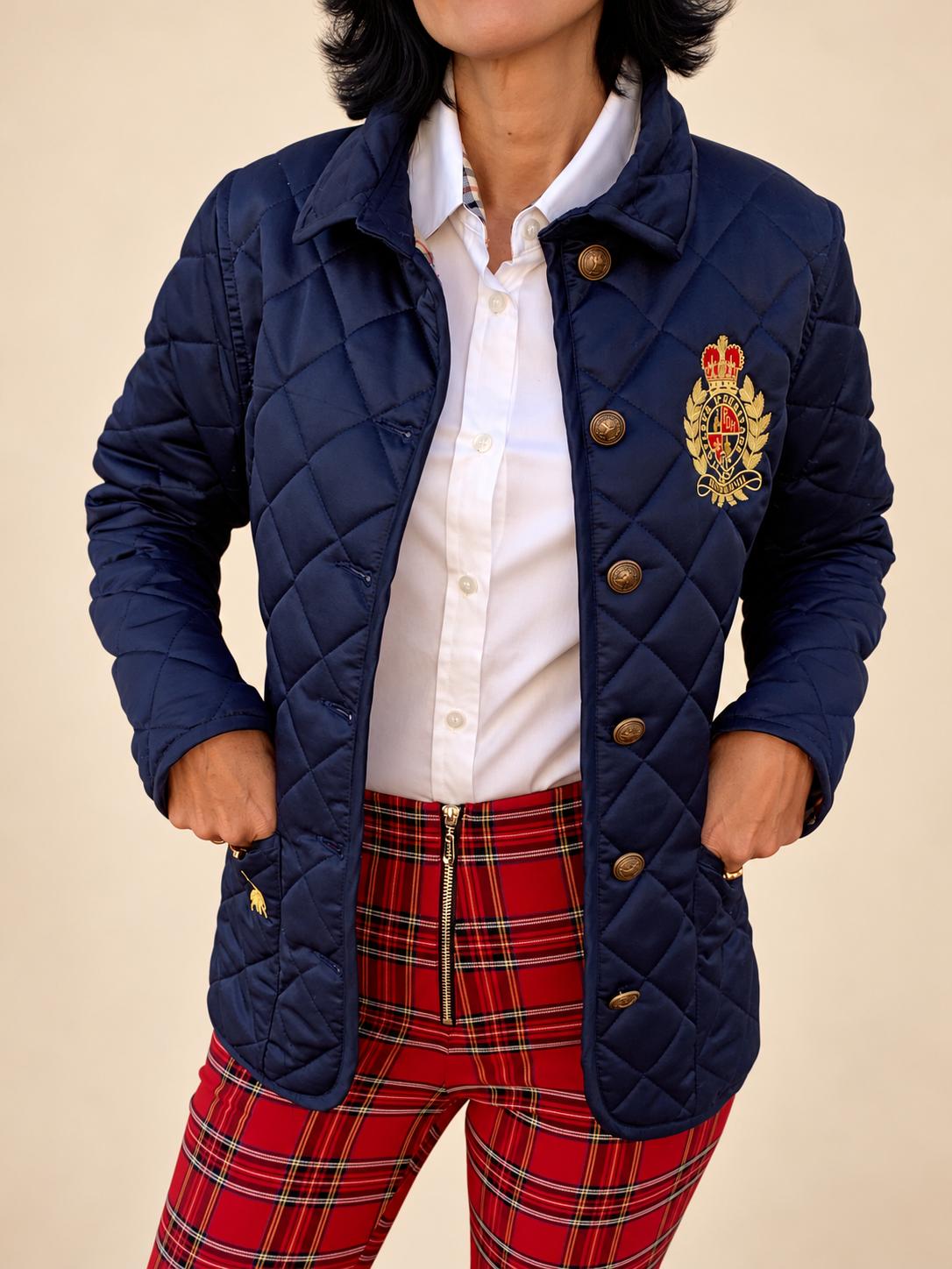 Steppjacke Navy Damen Übergangsjacke – Bild 7