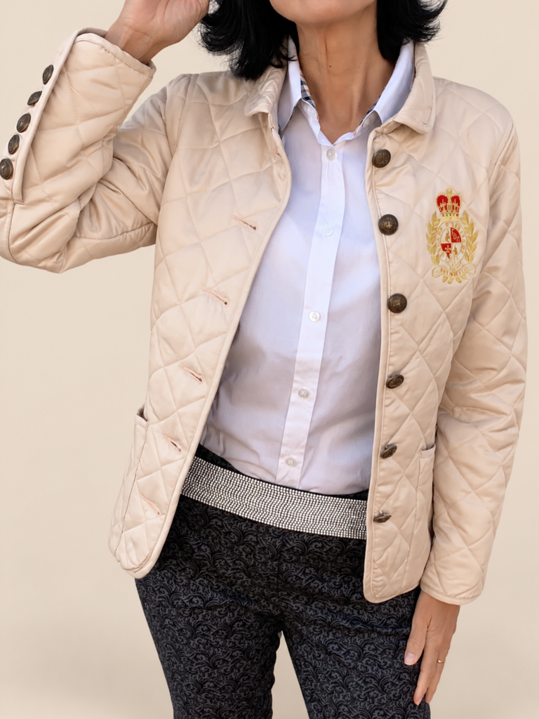 Steppjacke Beige Damen Übergangsjacke