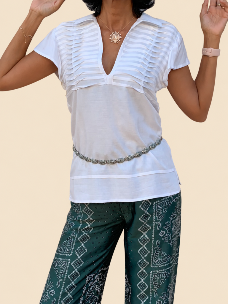 Bambus Top Weiss