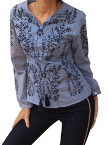 PopelineBlousecottonblau