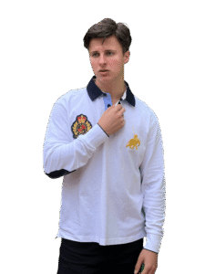 Polo Shirt Weiss Langarm, Pique Polohemd