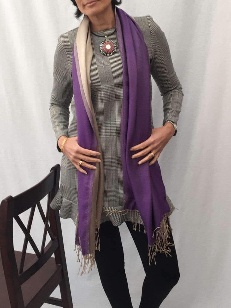 Seidenschal scarf Lila