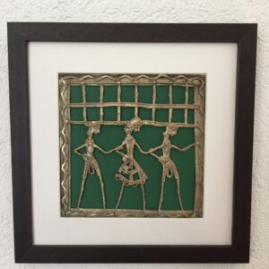Dhokra-Wandbild, handgefertigte Messingkunst
